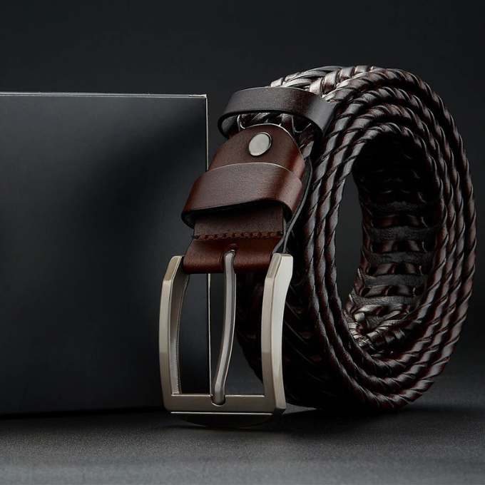 Braided Cowhide Belt - Durable and Stylish Accessory