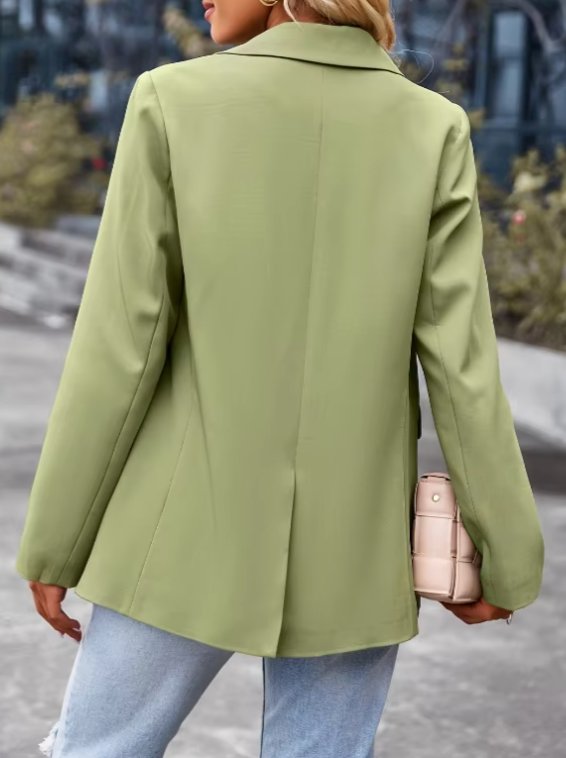 Women's Tailored Blazer - Classic Lapels - Hip Length - Formal Style