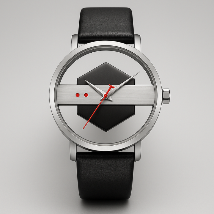 Orbit Timepiece: Stylish and Modern Design Black Silver