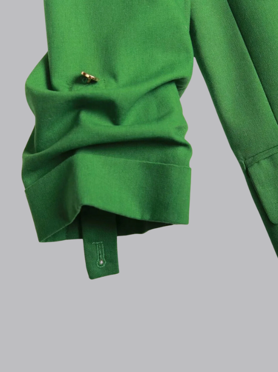 Women's Tailored Blazer - Single-Button Closure, Classic Lapels, Flap Pockets