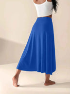 Women's High Waist Skirt with Split and Pockets
