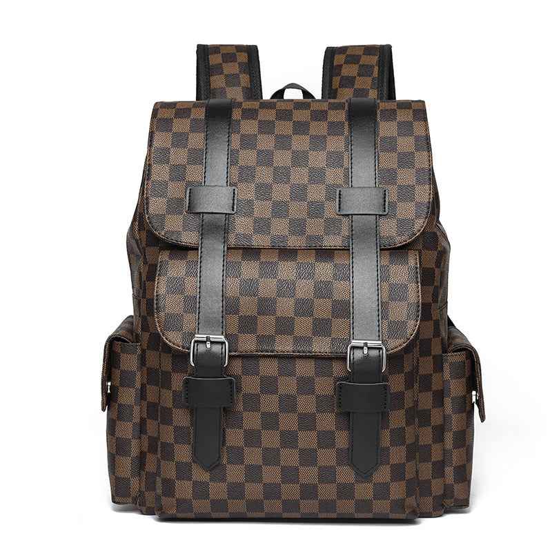 Checked Pattern Backpack