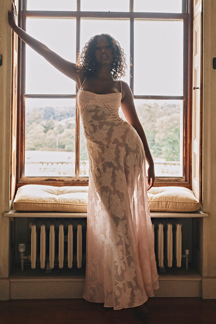 Charline | Women's Elegant Embroidered Maxi Dress