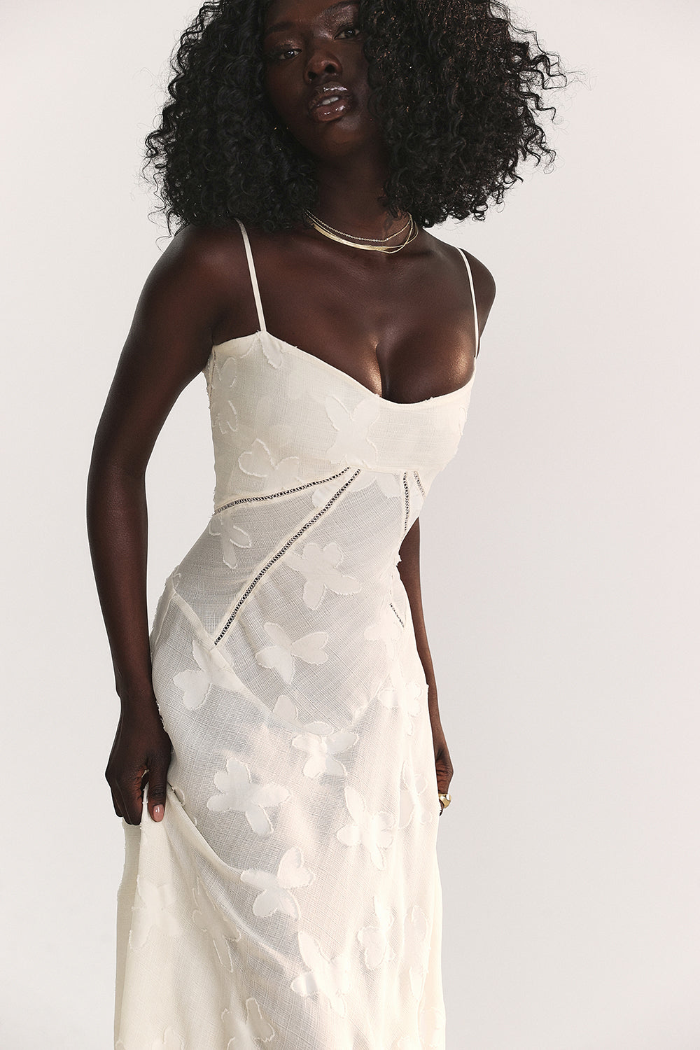 Charline | Women's Elegant Embroidered Maxi Dress