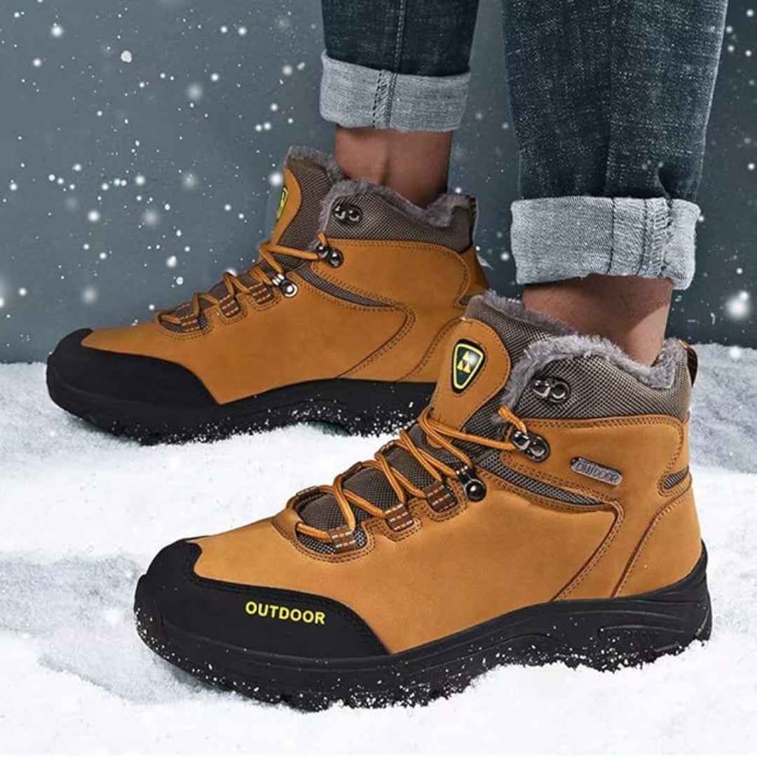 Men's Warm Winter Outdoor Boots | Laced & Anti-Slip