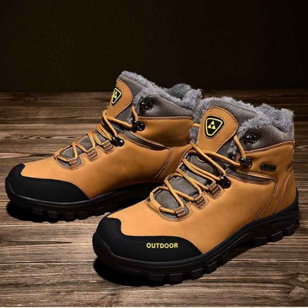 Men's Warm Winter Outdoor Boots | Laced & Anti-Slip