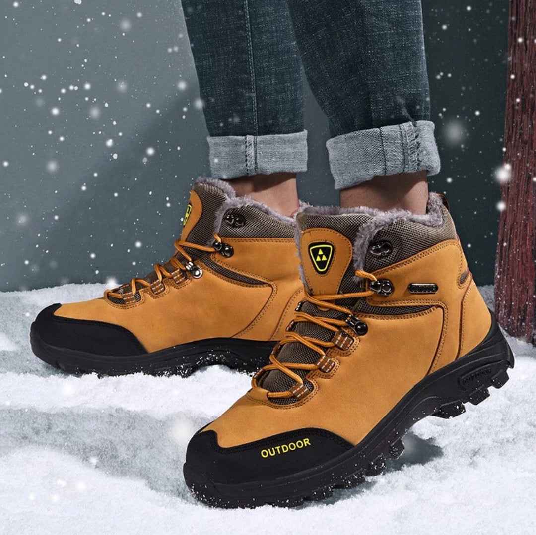 Men's Warm Winter Outdoor Boots | Laced & Anti-Slip