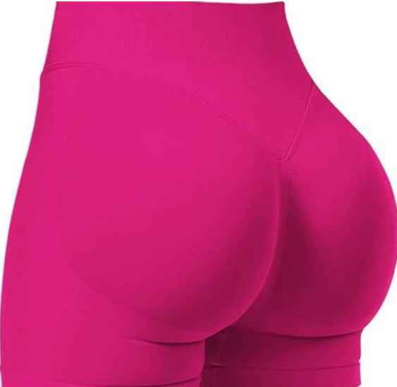 Women's High Waist Seamless Yoga Shorts for Sports and Fitness