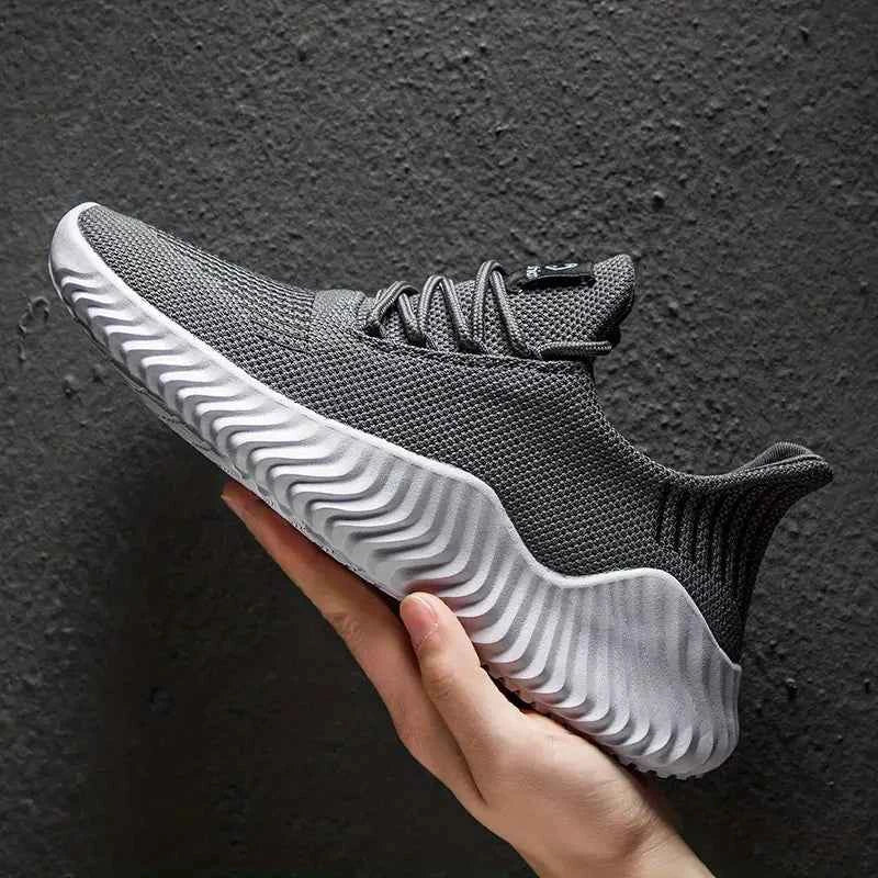 Beau | Men's Lightweight Lace-Up Sneakers Gray