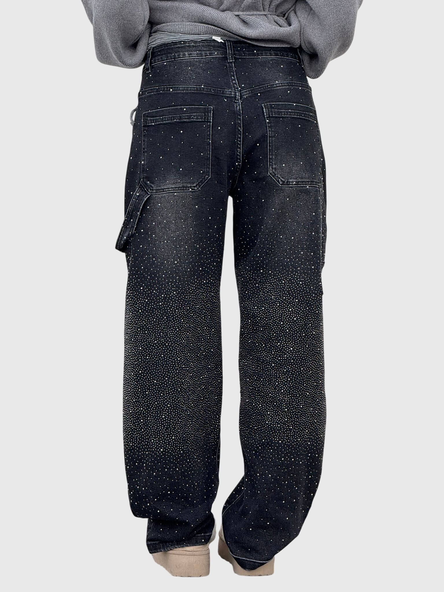 Women's Sparkle Diamond Denim Pants