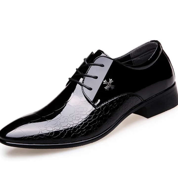 Men's Pointed Toe Lace-Up Formal Oxford Shoes Black