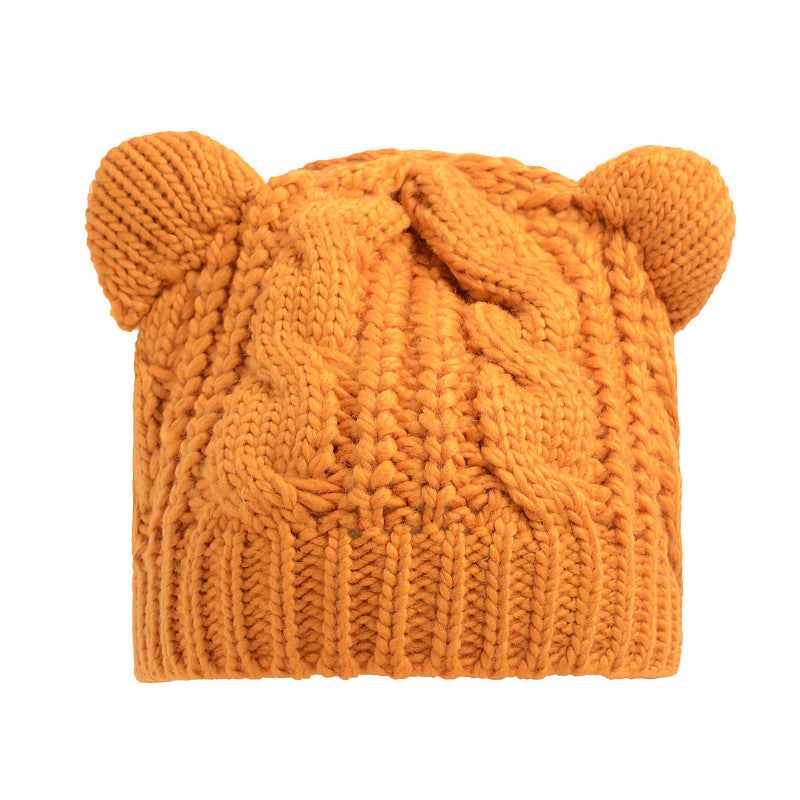 Handmade 3D Cat Ear Beanie – Stay Cozy and Cute This Winter! Yellow