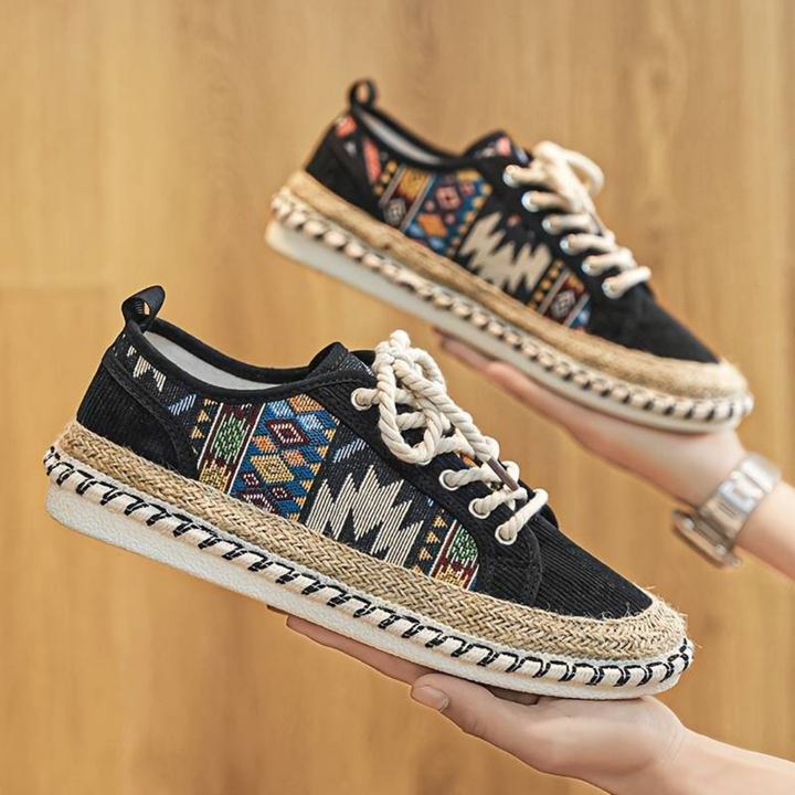Men's Comfortable Printed Lace-Up Sneakers