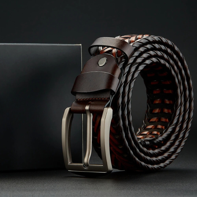 Braided Cowhide Belt - Durable and Stylish Accessory