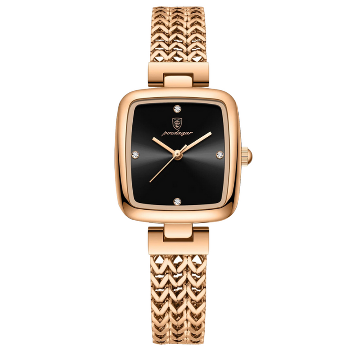 Elegant Melrose Timepiece Rose Gold Black