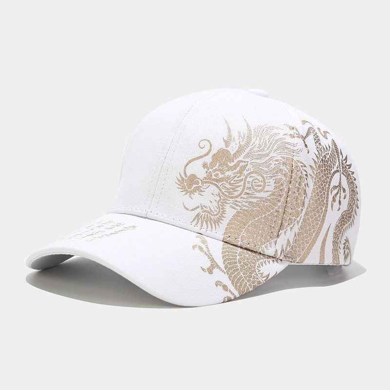 Dragon Year Canvas Hat White