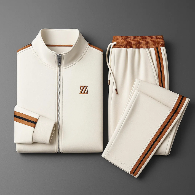 Zephyr Premium Athletic Tracksuit Set Legacy Cream