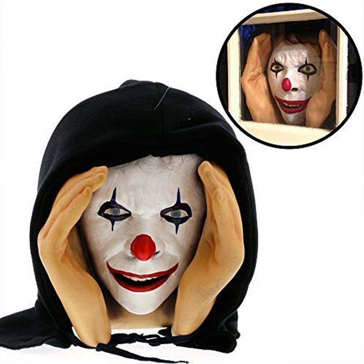 Halloween's Creepy Window Peeper Figure with Suction Cup and Realistic Face