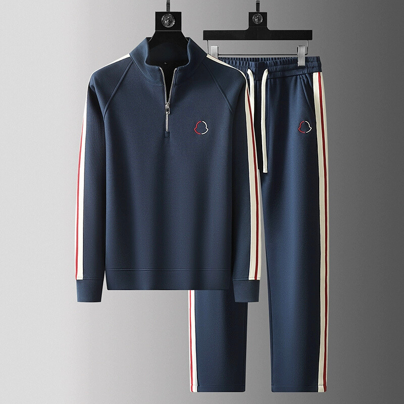 Trendy Quarter-Zip Tracksuit Set