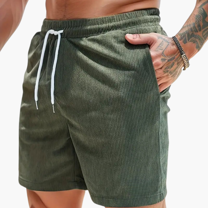 Men's Casual Summer Cord Shorts Green