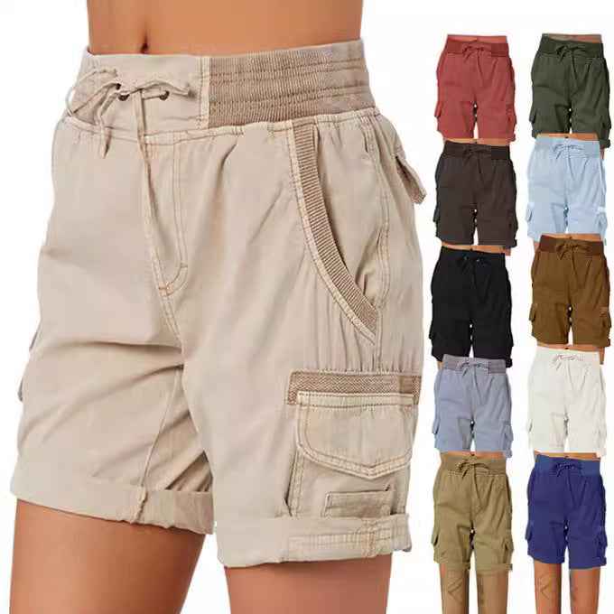 Women's Casual High-Waisted Utility Shorts