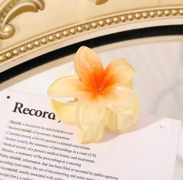 Tulip | Women's Flower-Shaped Hair Clip – Strong Grip & Elegant Yellow