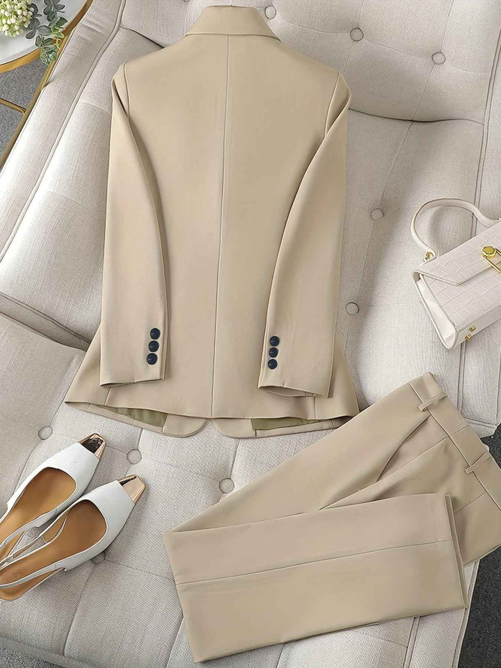 Women's Azure Notched Lapel Blazer Set