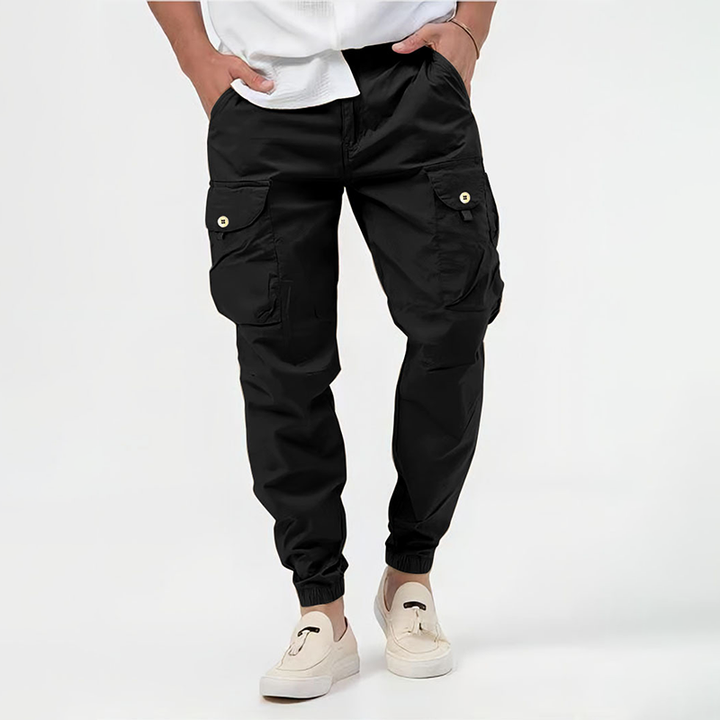Men's Cargo Jogger Pants - Stylish and Comfortable Black
