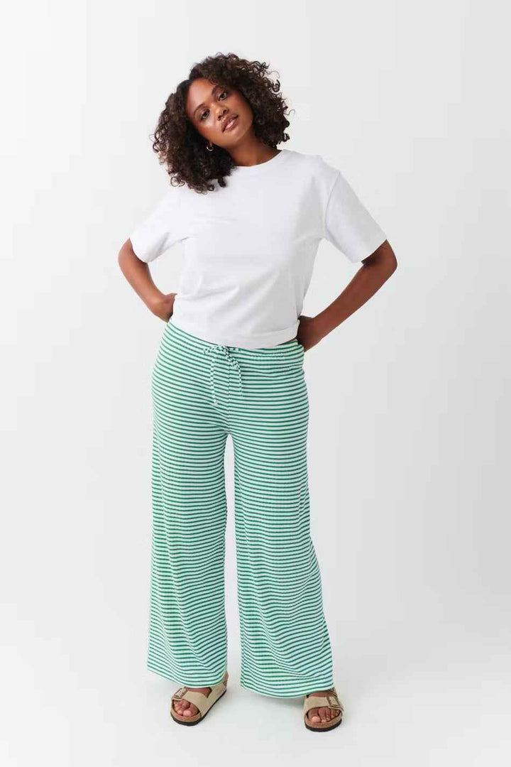 Women's Striped Lounge Pants Green