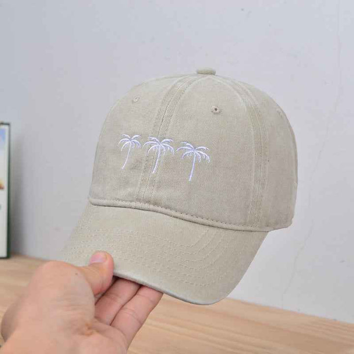 Water-washing Embroidery Retro Sun Hat For Women SKSHU Light Khaki Adjustable