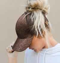 Casual Sunshade Duck Tongue Net Hat Ladies Ponytail