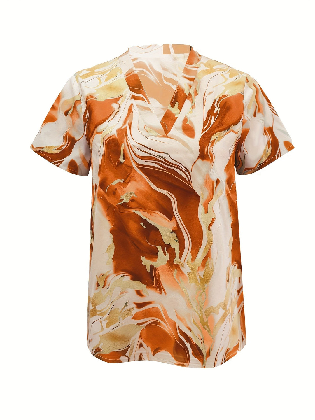 Women's Artful Swirl-Print Blouse