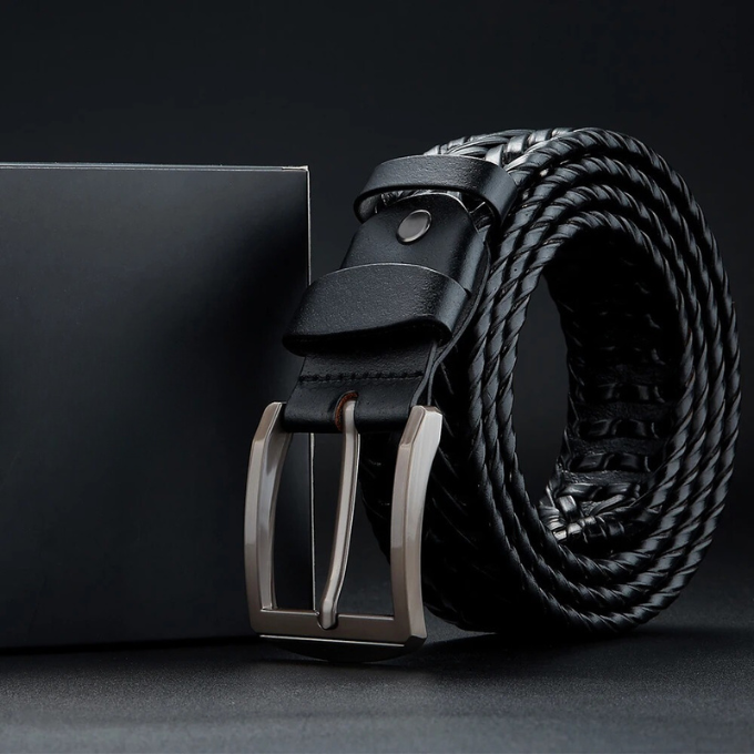 Braided Cowhide Belt - Durable and Stylish Accessory