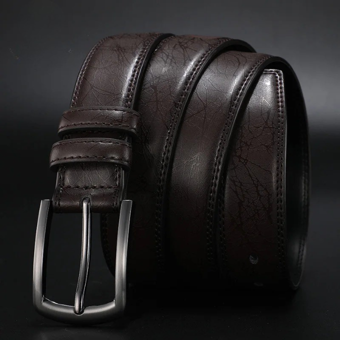 Gunmetal Cowhide Belt for Stylish Outfits
