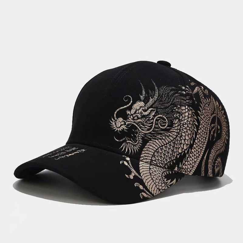 Dragon Year Canvas Hat Black