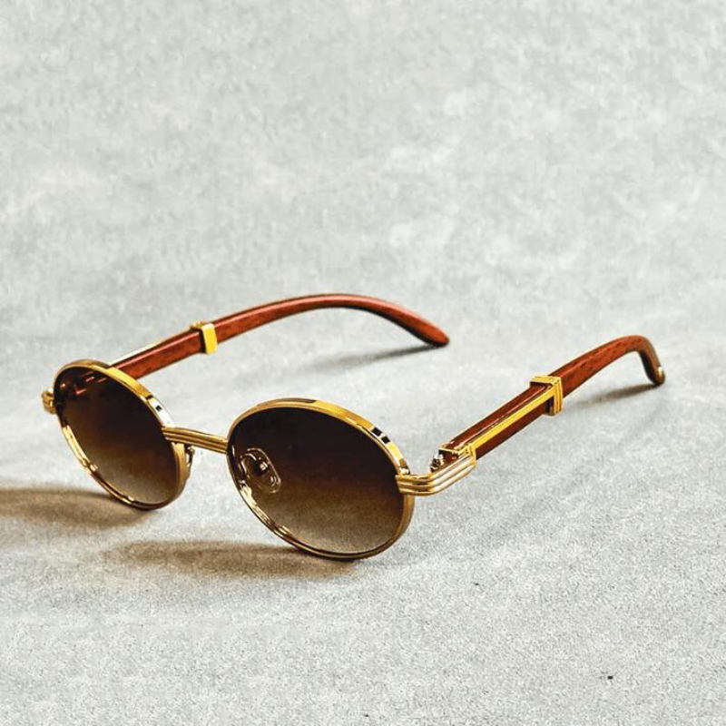 Artistic Designer Sunglasses Inspired by Renaissance Style Tobacco