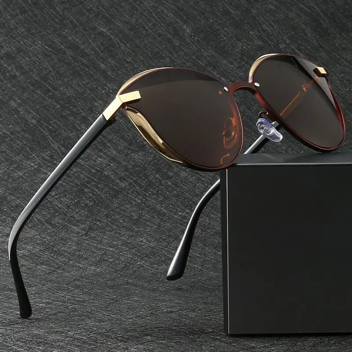 Polarized UV Protection Sunglasses Gold Brown