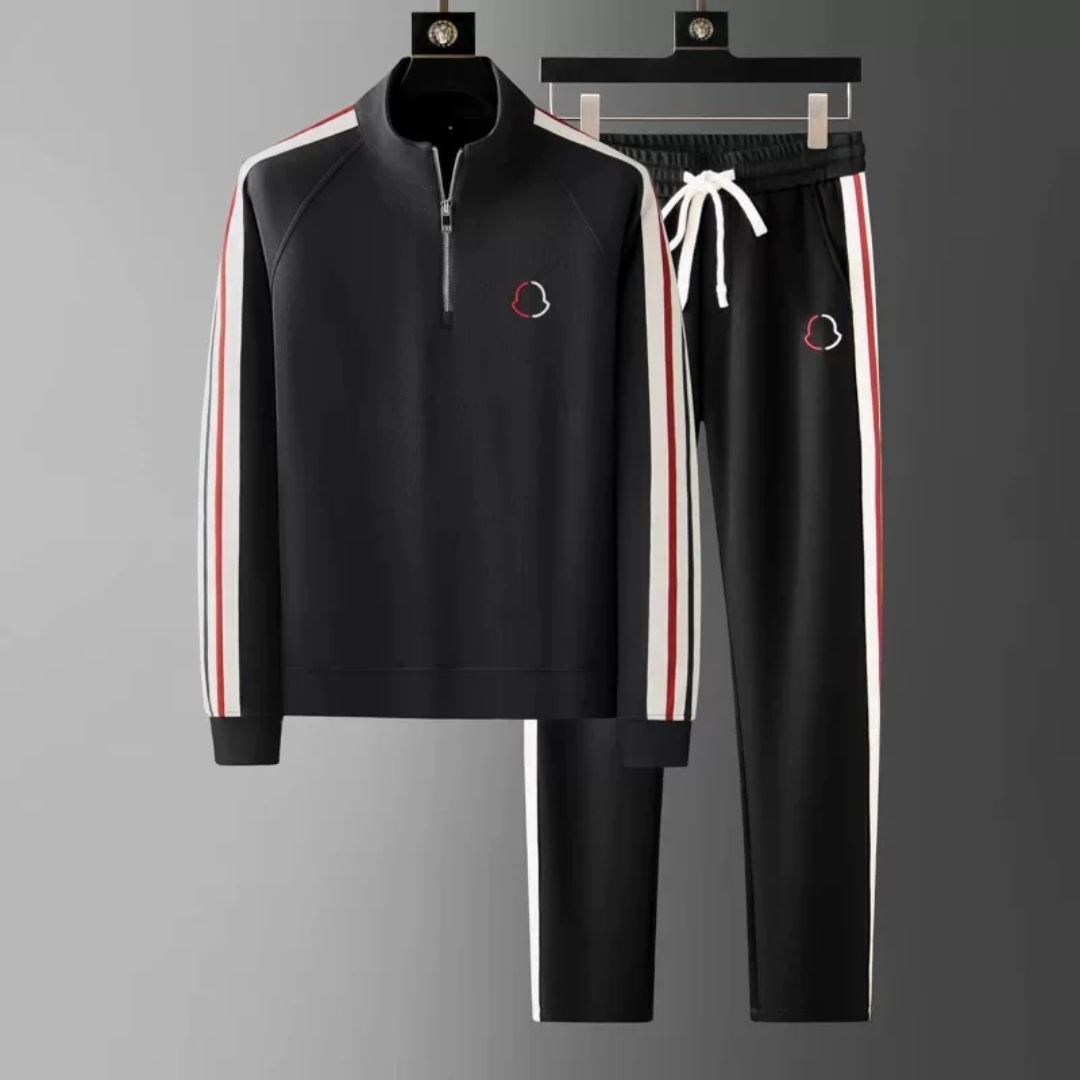 Men's Premium Tracksuit Set - Echelon Style Deep Black