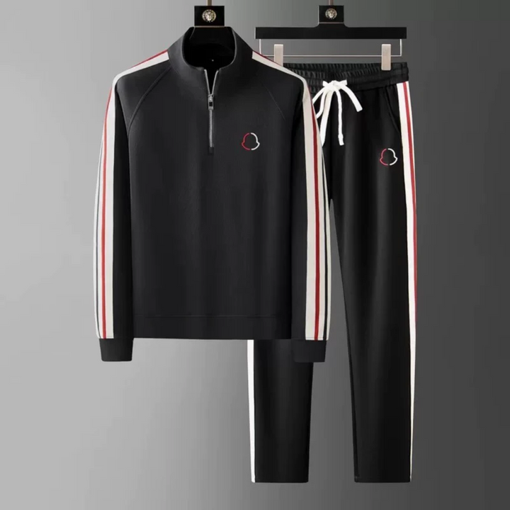 Men's Premium Tracksuit Set - Echelon Style Deep Black