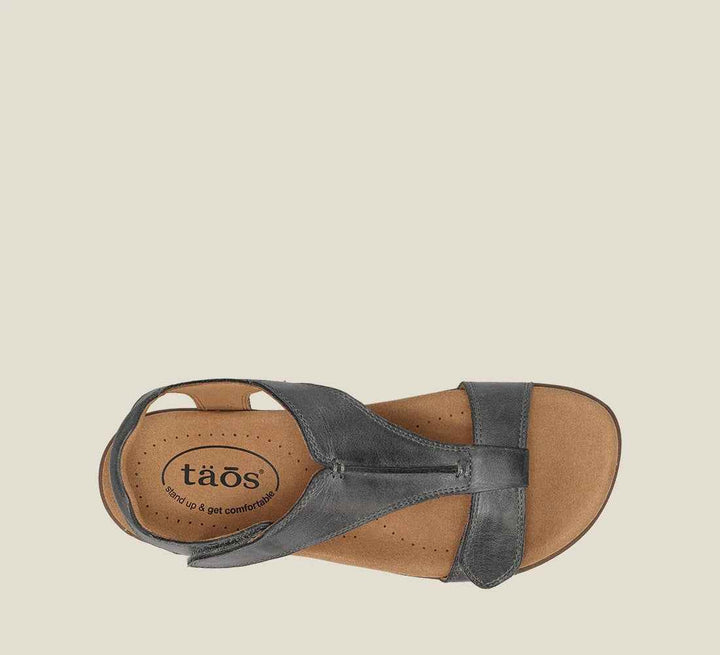 Women's Platform Wedge Sandals with Thick Soles and Velcro Straps Grey