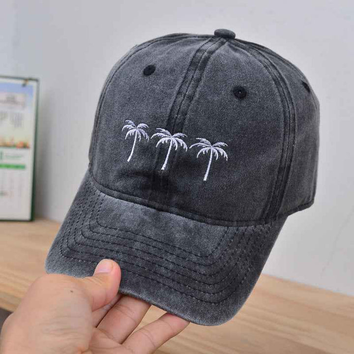 Water-washing Embroidery Retro Sun Hat For Women SKSHU Black Adjustable