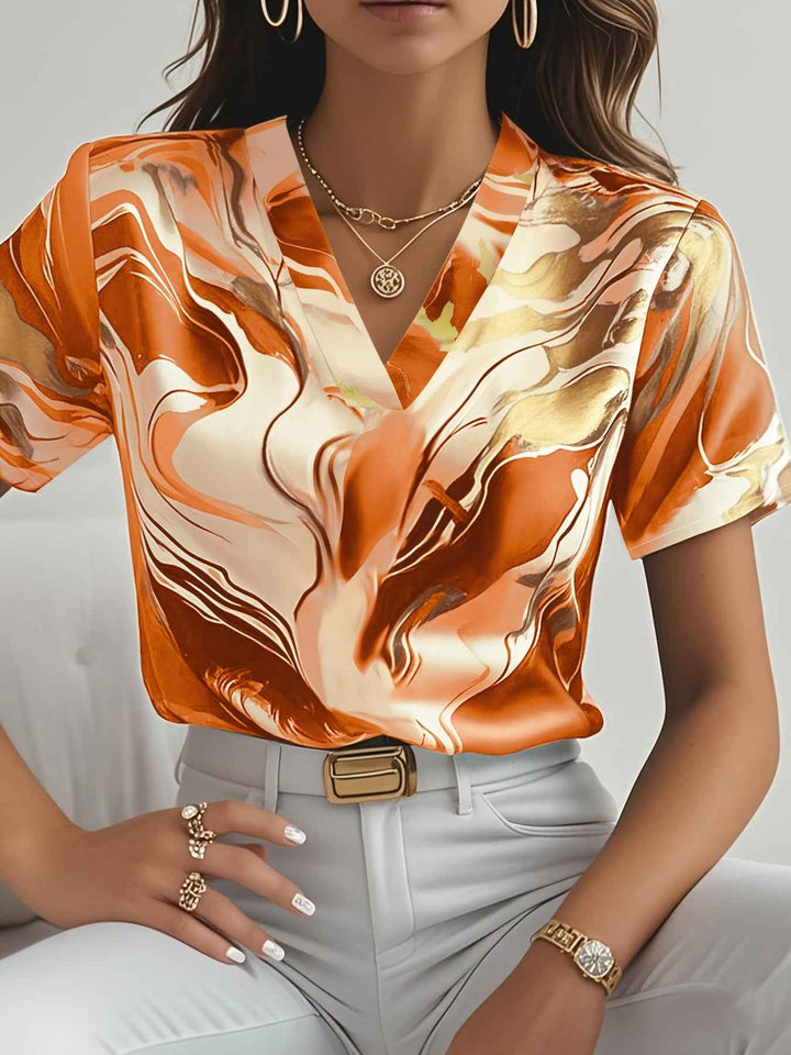 Women's Artful Swirl-Print Blouse