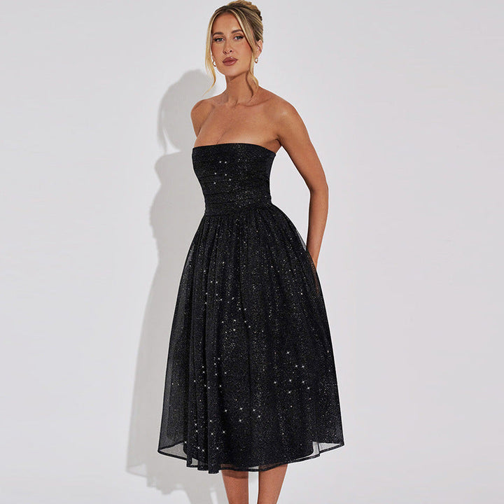 Jessa | Elegant Women's Midi Dress with Subtle Sequins