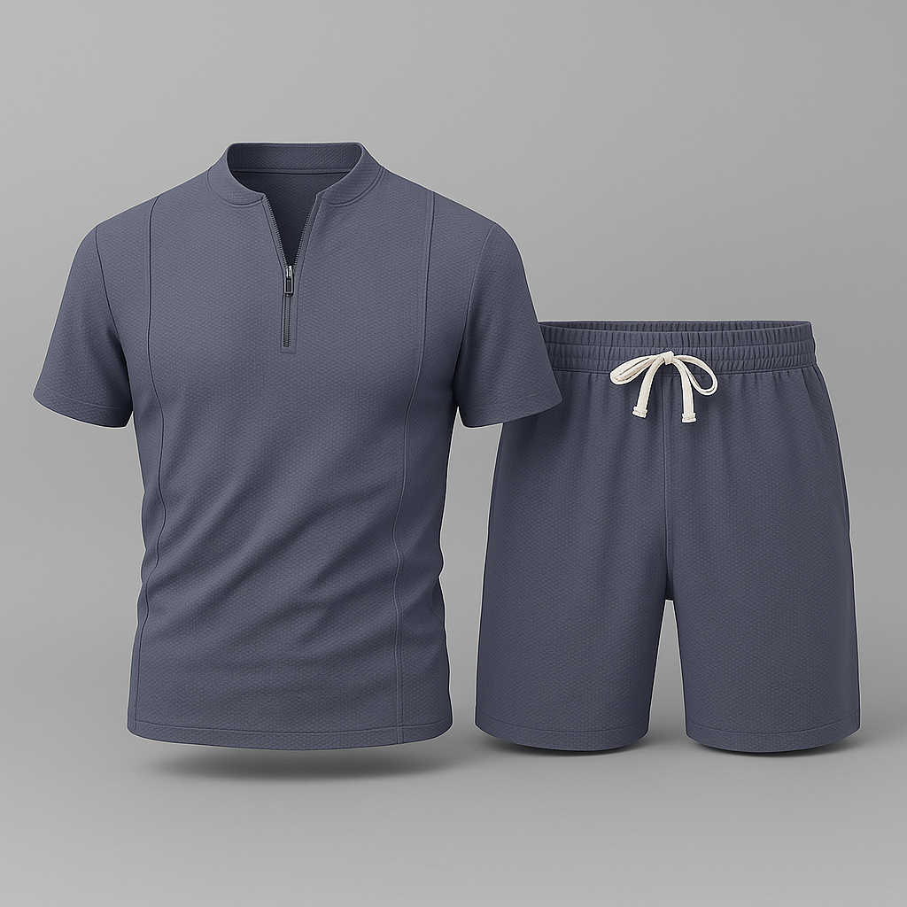 Premium Piqué Set Pale Navy