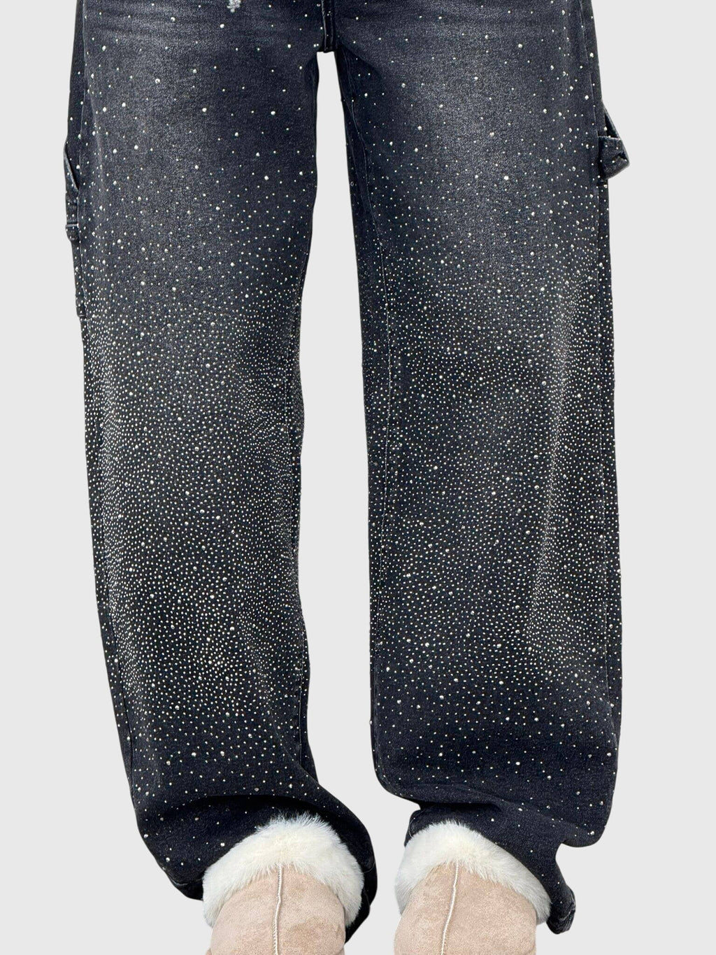 Women's Sparkle Diamond Denim Pants