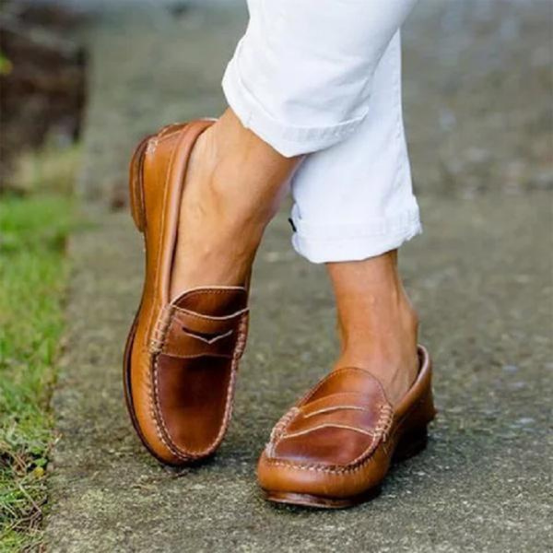 Women's Comfortable Slip-On Loafers Brown
