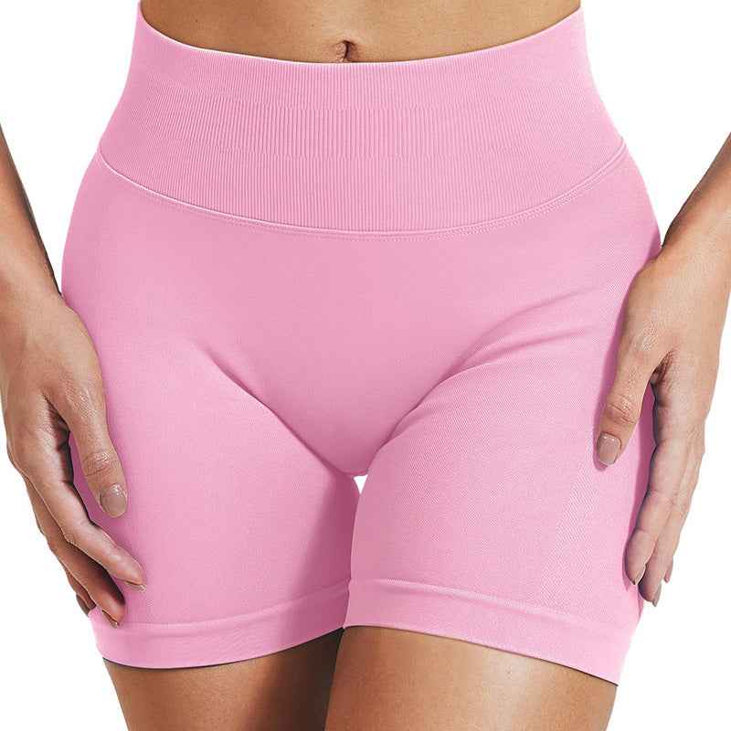 Women's High Waist Seamless Yoga Shorts for Sports and Fitness