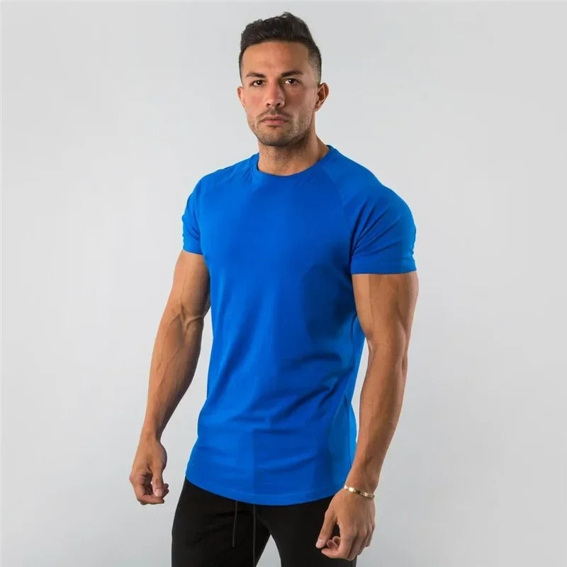Men's Premium Muscle Fit T-Shirt Blue
