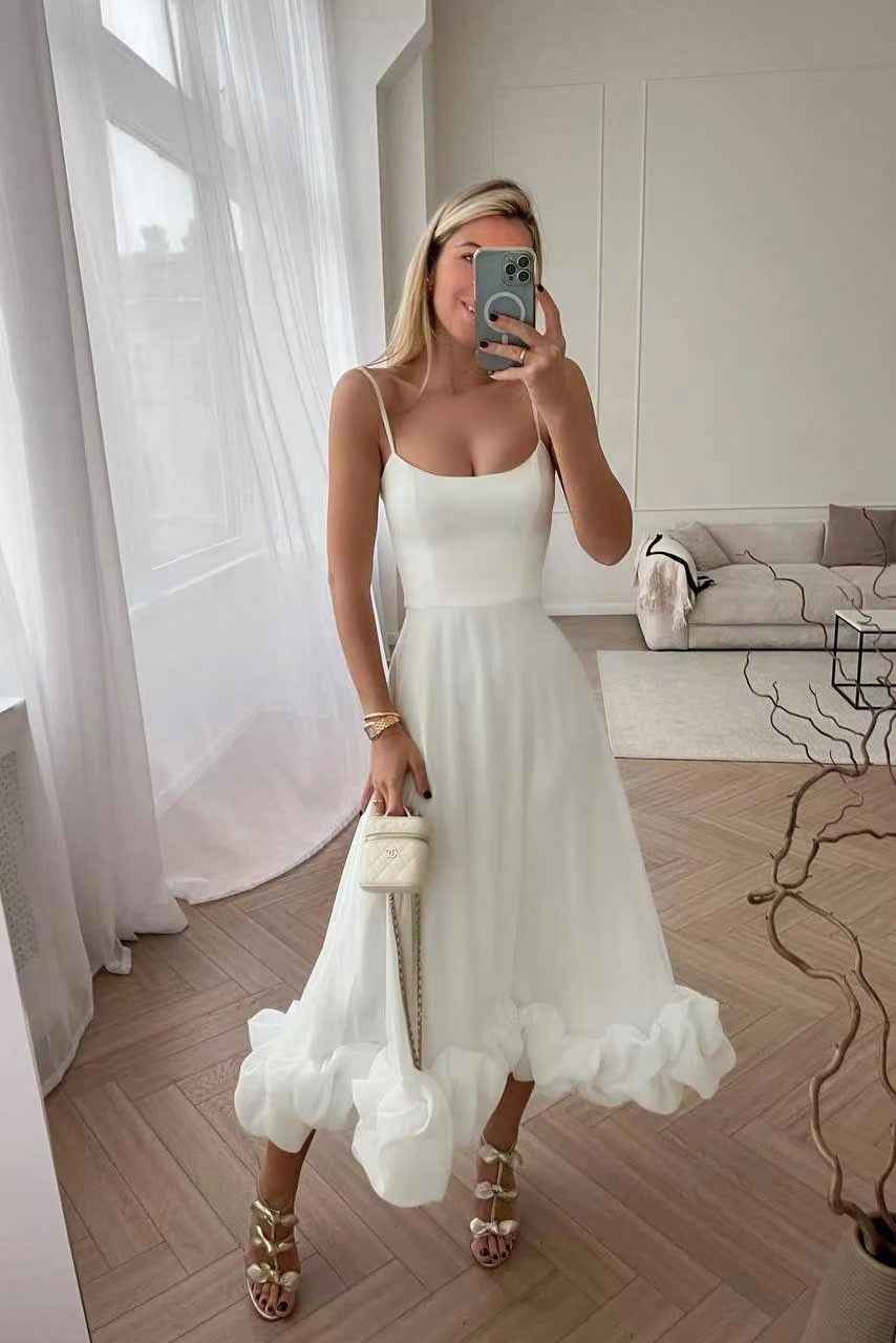Women's Unique Dress - Elegant Style White