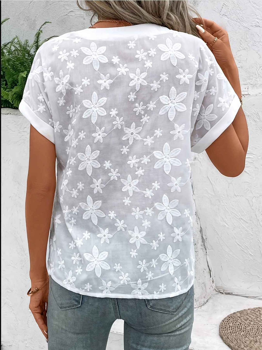 Women's Floral V-Neck Blouse
